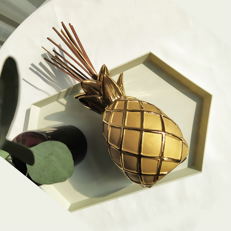 matte color gold/silver lid 100ml round glass bottle ceramic flower diffuser in box