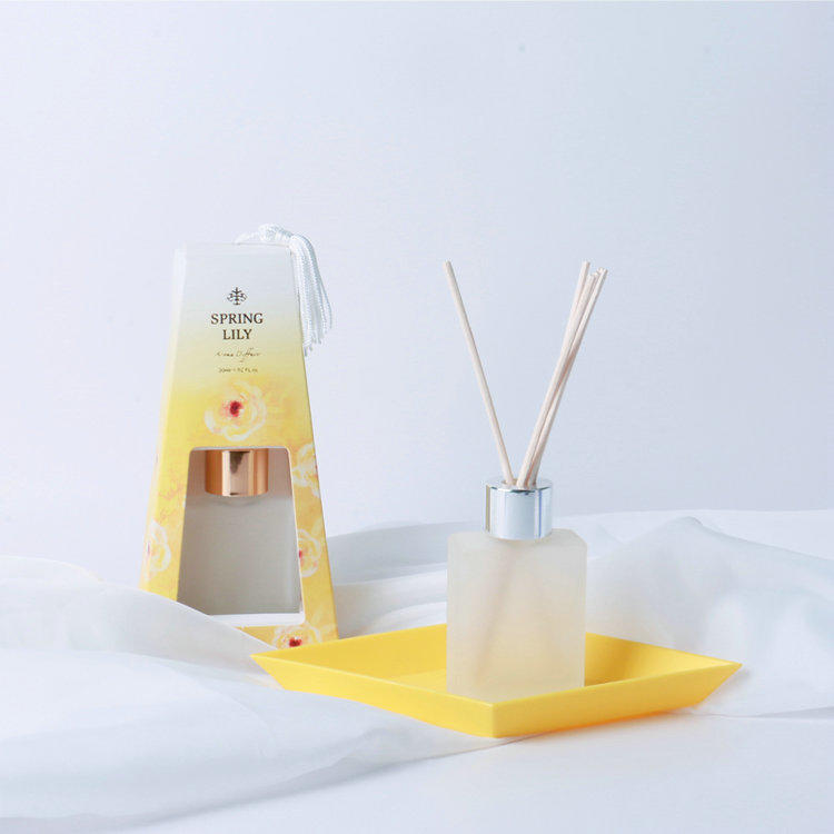 30ml reed diffuser in square glass bottle in box 4 scents for home