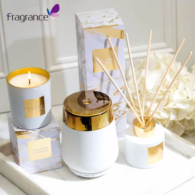 French Luxury Perfume Rattan Stick Reed Diffuser Simple Style Diffuser Bottle Reed Diffuser Gift Set